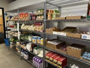 Shelves with food at Prunty's Pantry