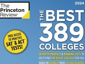 Book cover with title The Best 389 Colleges