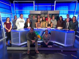 News Watch team of students in the studio