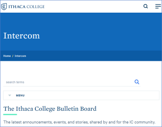 Screenshot of IC Intercom main page