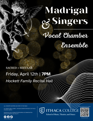 Madrigal Singers & Vocal Chamber Ensemble l Friday, April 12 at 7pm in Ford Hall