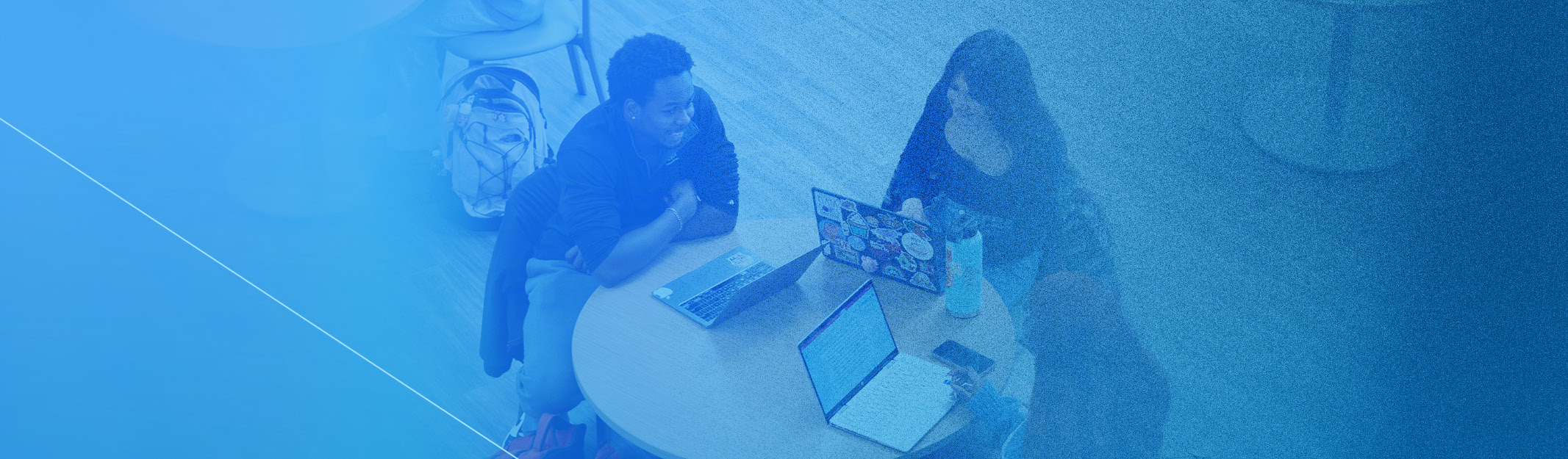 Students around a table