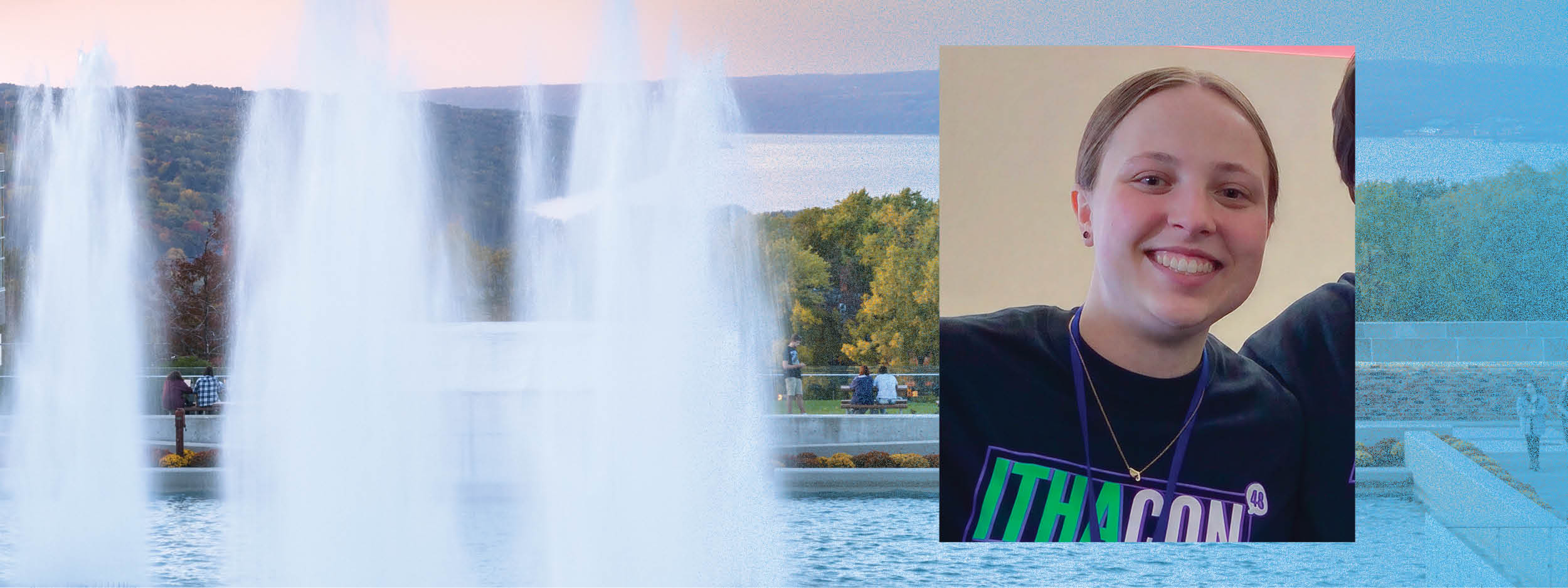 Addy with the IC fountains