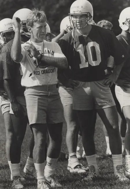 Dennis Kayser Coaching a Cortland QB