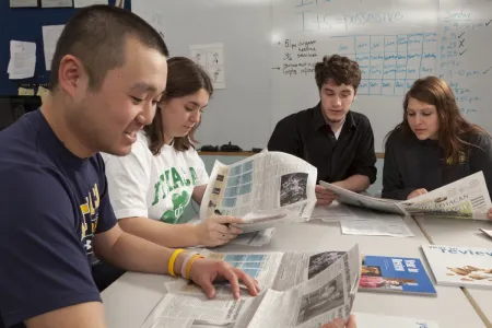 Ithaca College students work on the award-winning student newspaper, The Ithacan