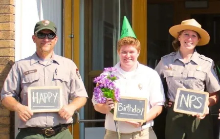 Karen Macke at Seneca Falls National Park