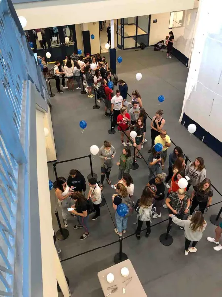 Fans lining up to buy tickets