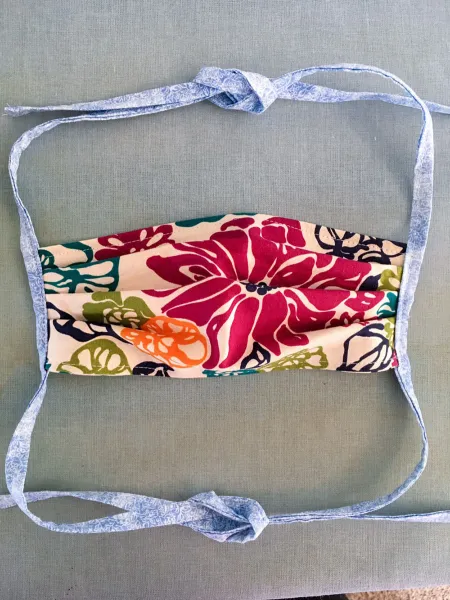 Mask sewed by Adrienne Huffman