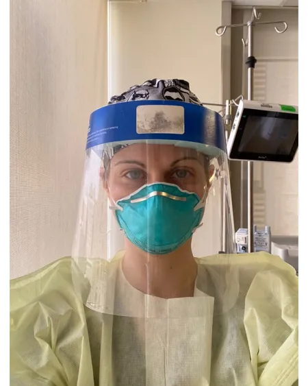 woman in protective gear