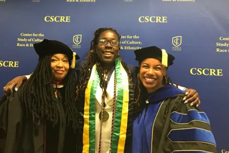 faculty with a graduating student