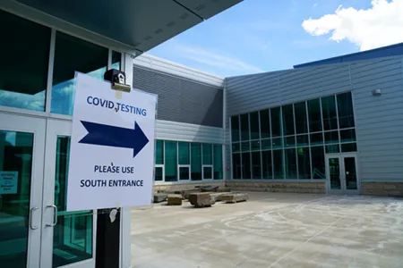 COVID testing sign
