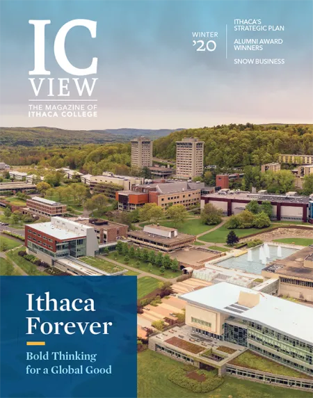 cover of ICView magazine with the words "Ithaca Forever"