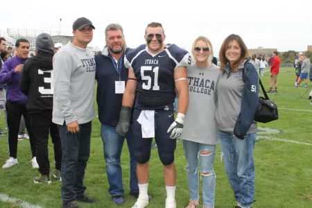 family with football player