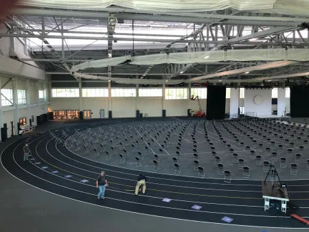 facilities lays down stickers