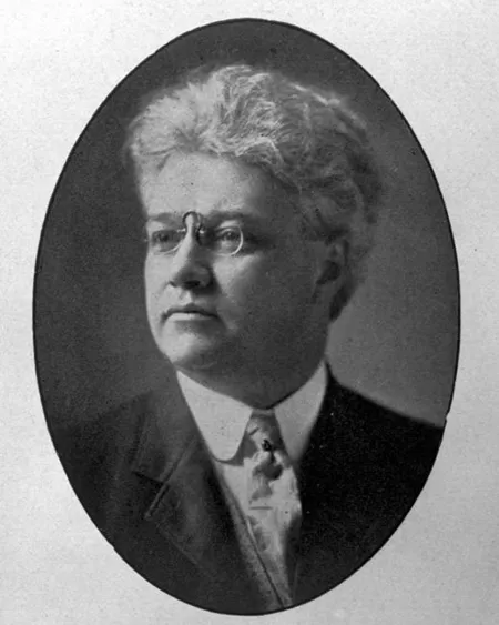 Black and white portrait. 