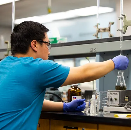 Titrations in the chemistry lab