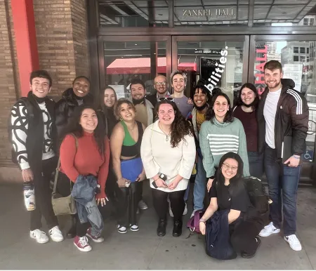 Students standing outside