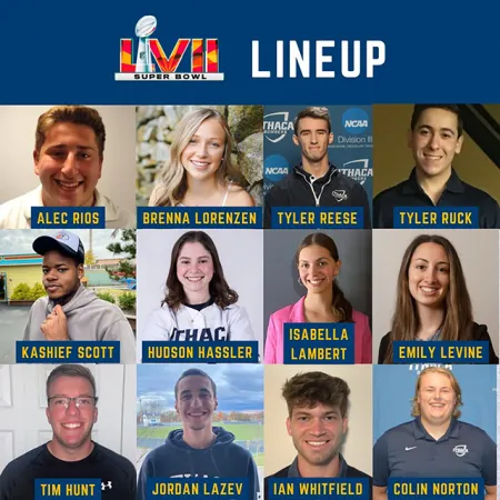 Headshots of the 12 sport management students 