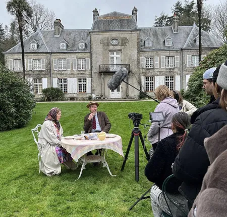 Actors on the film set