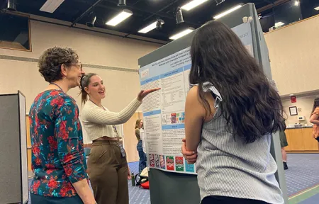 Melanie Stein with Students