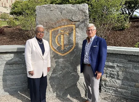 President Cornish with Peter Taffae ’82 