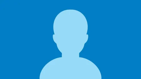 Outline of a person's head and shoulders in the middle of a horizontal rectangle.