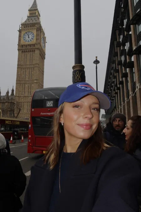 Emily in front of Big Ben