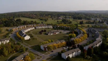 Aerial shot of Apartments 