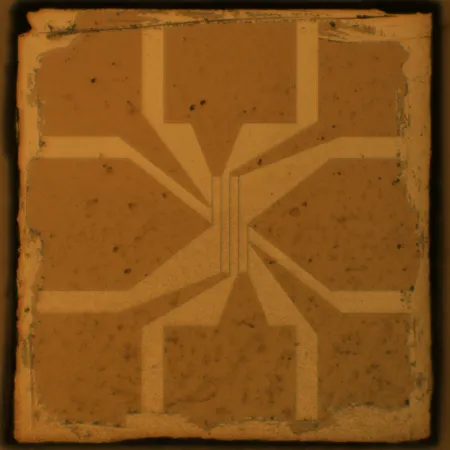 Thin film patterned for a meander wire.  