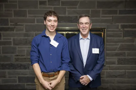 Bryson Sauer ’27 and David Leiman ’74