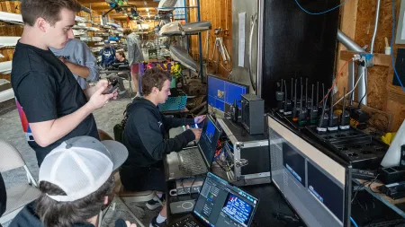 Students at computers