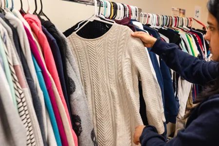 students explore the career closet