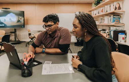 student receiving support