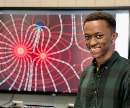 Ted Mburu developed an electric field simulation
