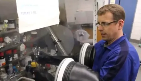 Mike Haaf in research lab