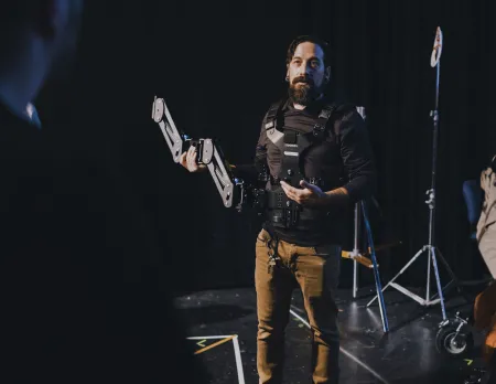 Christian wearing gear