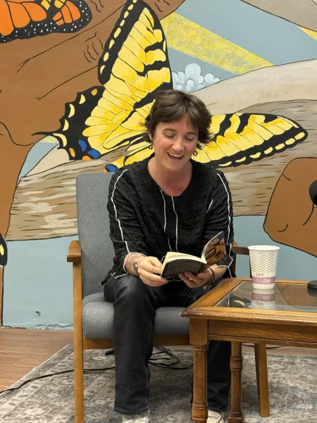 Professor Kasia B reading from reading together