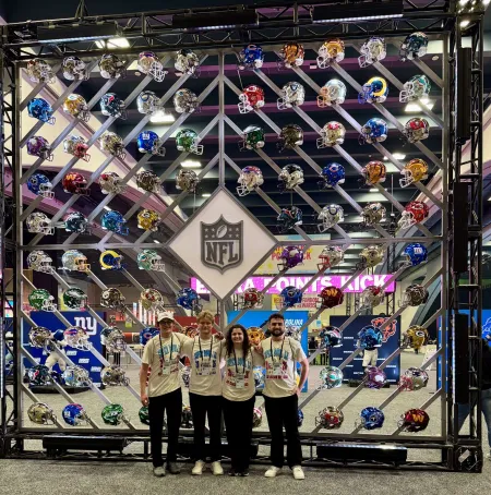 College students at an NFL sponsorship activation.
