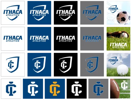 Correct usage examples of Ithaca College Athletics Brand Standards
