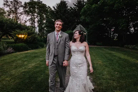 Lauren and Lee on their wedding day.