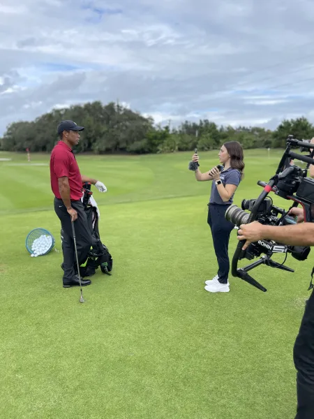Kempner Interviewing Tiger Woods