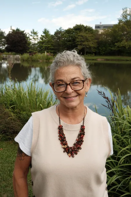 Image of Joelle Albertsman posed in front of Muller Pond.