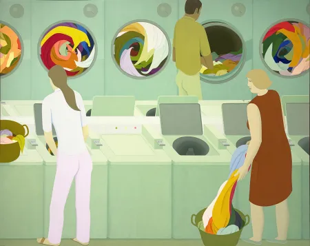 at a laundromat Barbar Bernstein