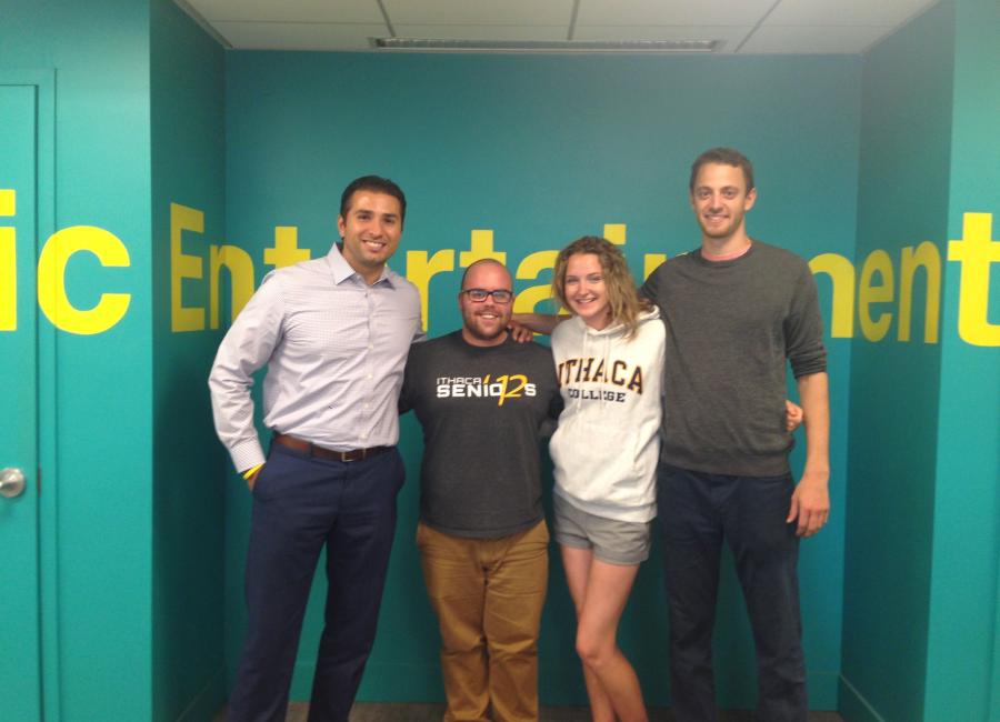 Interns with alumni sponsor