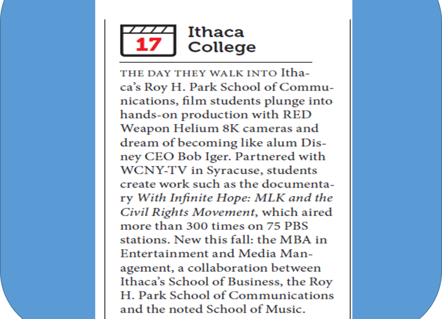 Write up in The Wrap named Park a top film school.