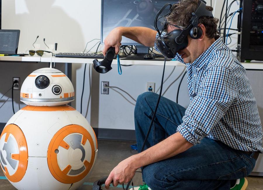 Edd Schneider with BB8 replica