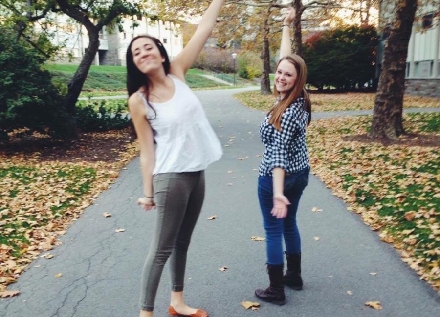 Ithaca College students Rachel Yohe  and Goldye Horan 