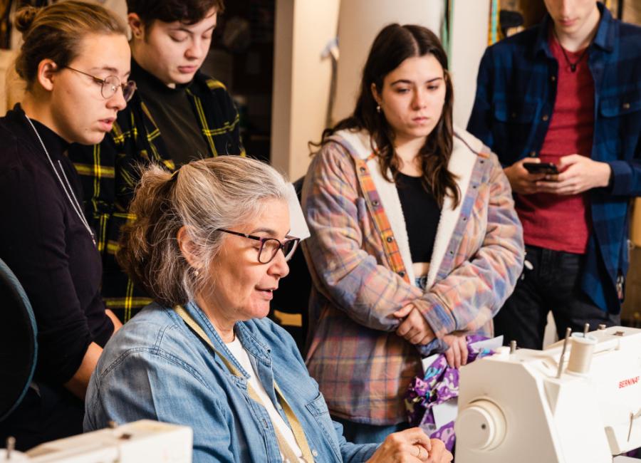 students in a design class