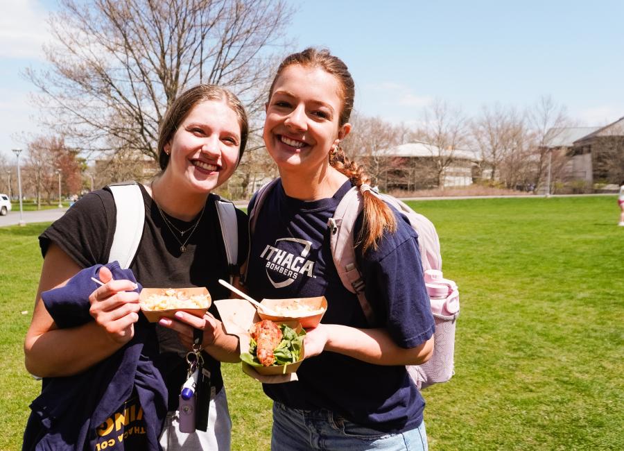 Friends Dining Outside