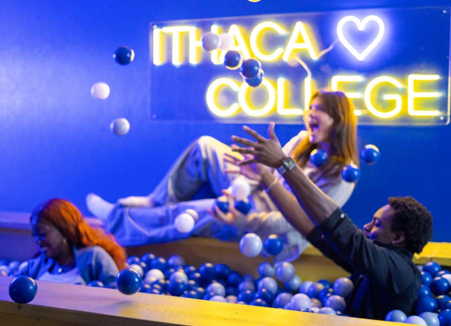 Students enjoy IC's ballpit!